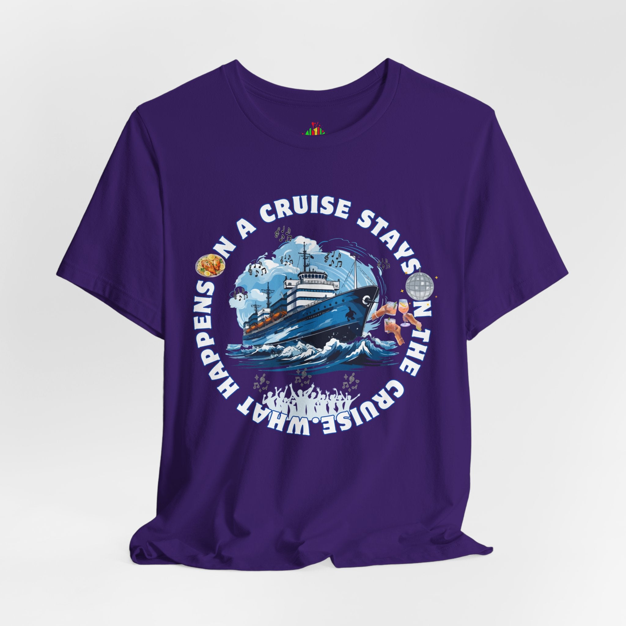 Fun Cruise Vibes Unisex Tee - "What Happens on a Cruise Stays on a Cruise"